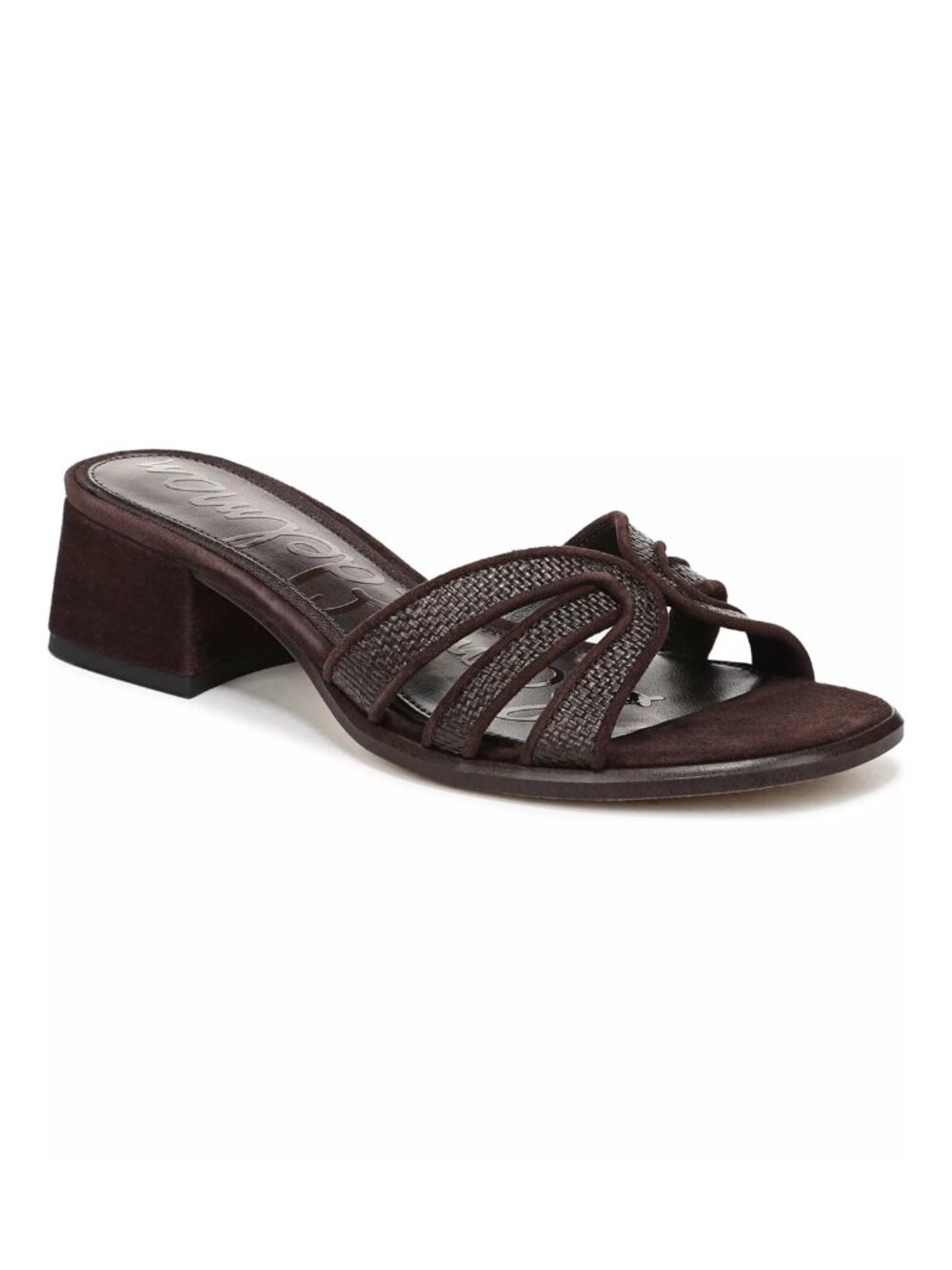 Sam Edelman Farrin 2 Block Heel Slide Sandals Cafe Noir Size 10 M NWT